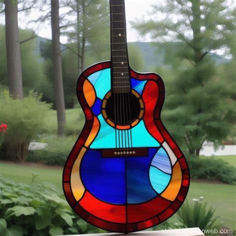 Stained Glass Pattern Guitar