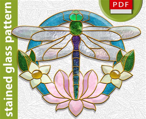 Stained Glass Patterns Dragonfly