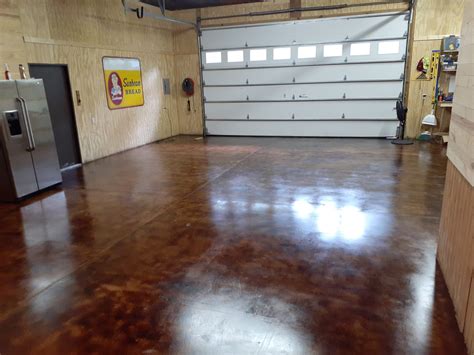 staining a garage floor