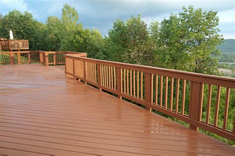 staining deck rails