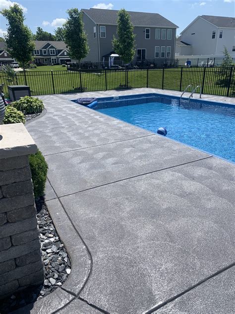 Staining Pool Deck Concrete