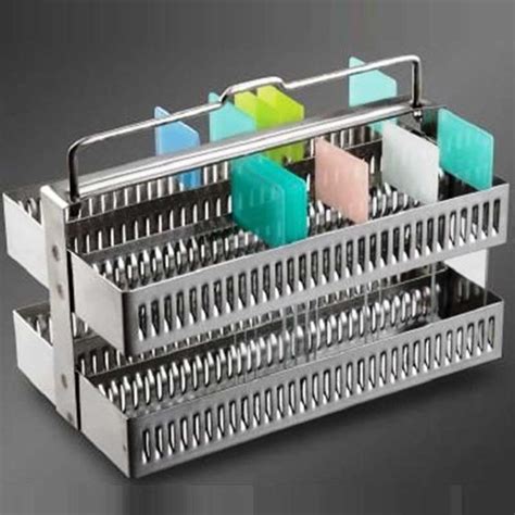 Staining Rack In Laboratory