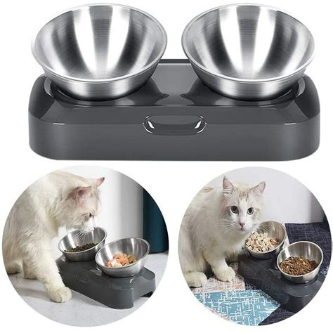 stainless steel elevated cat bowls