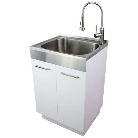 Stainless Steel Utility Sink Cabinet