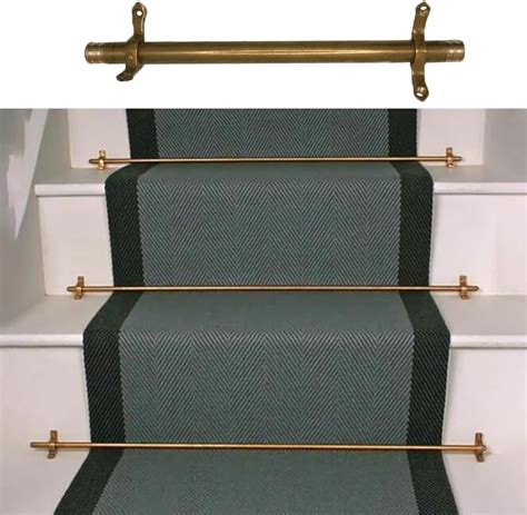 Stair Runner With Brass Rods