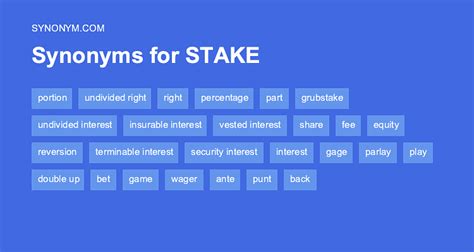stake synonyms and antonyms