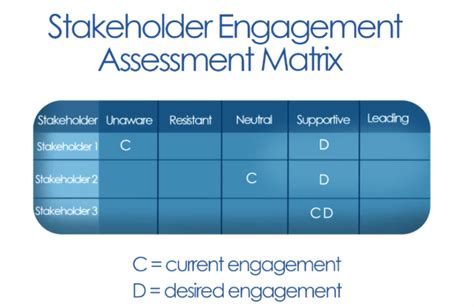 stakeholder engagement assessment matrix pmp