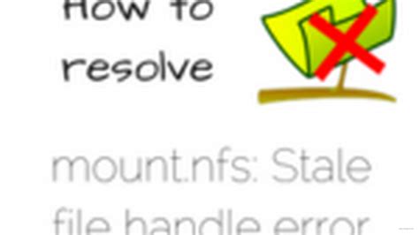 Stale File Handle Cannot Remove