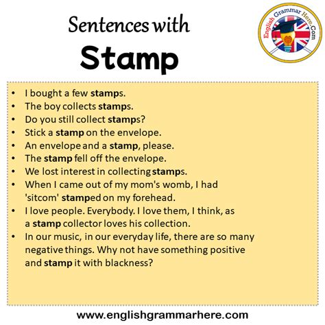 Stamp Definition In A Sentence