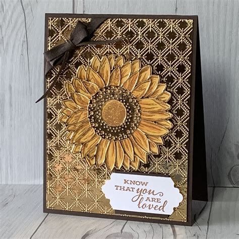 stampin up sunflower cards