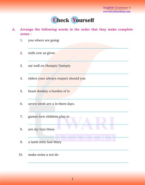 Stand Sentence For Class 4