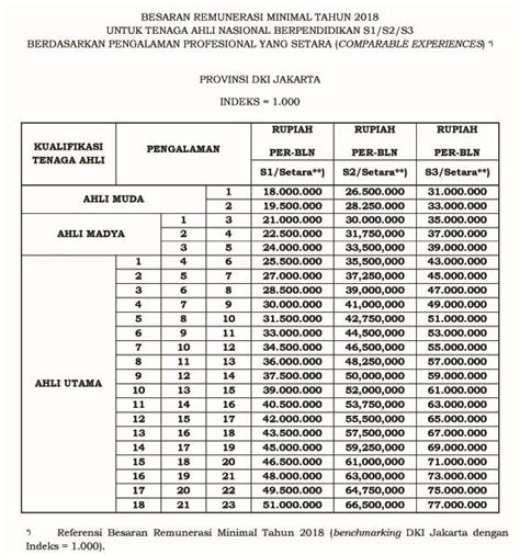 standar remunerasi tenaga ahli 2023