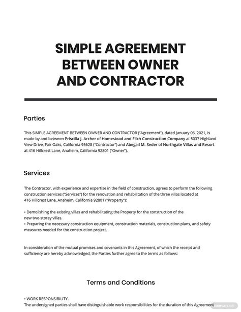 FREE 10+ Sample Contractor Agreement Forms in PDF MS Word Excel