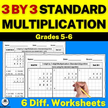 Standard Algorithm Multiplication 3 Digit Numbers