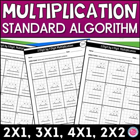Standard Algorithm Multiplication Activities