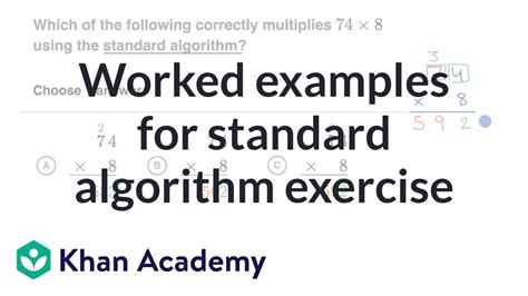 Standard Algorithm Work
