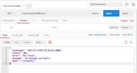 standard api error response format