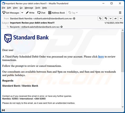 standard bank internet banking fraud