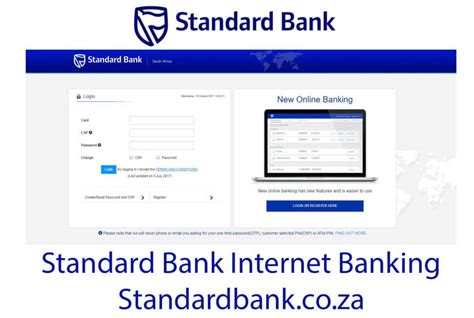 standard bank internet banking login sa