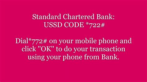 Standard Chartered Bank Ussd Code