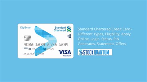standard chartered login credit card