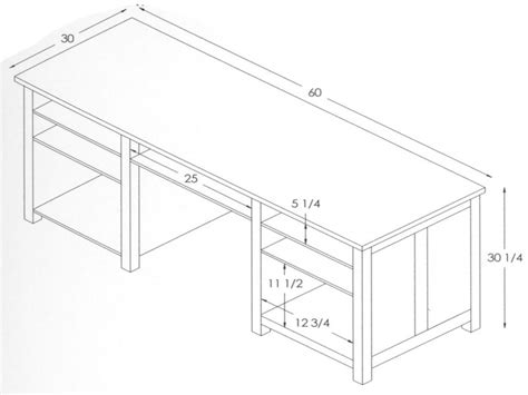 Standard Desk Opening Width