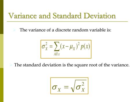 Standard Deviation And Variance Notes