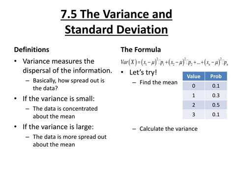 Standard Deviation And Variance Notes Pdf