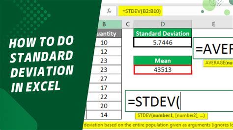 Standard Deviation Between Dates Excel