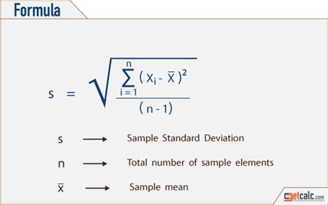 standard deviation calculator with probability