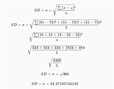 standard deviation formula example pdf