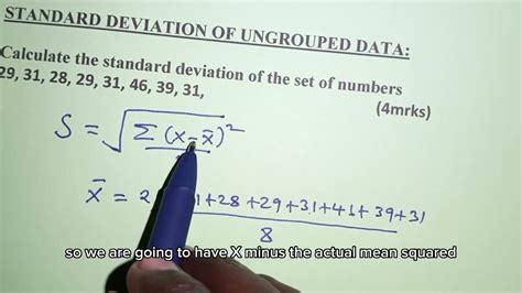 standard deviation formula for ungrouped data with frequency