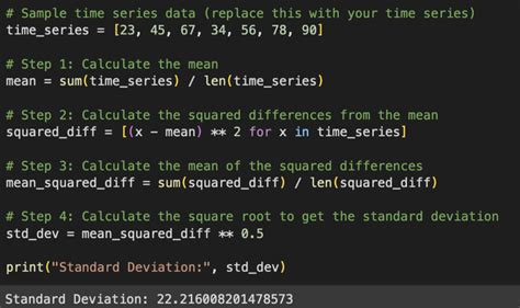Standard Deviation Formula In Python