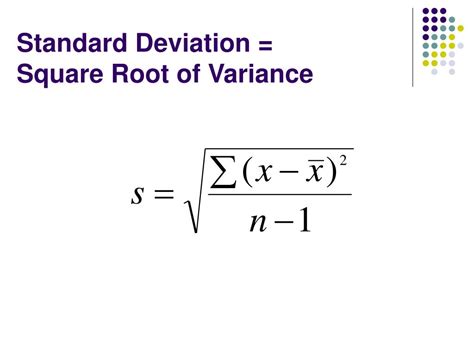 Standard Deviation Formula Square Root Of Variance
