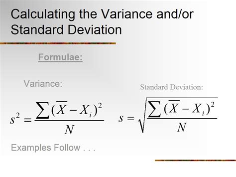 Standard Deviation Formula Using Variance