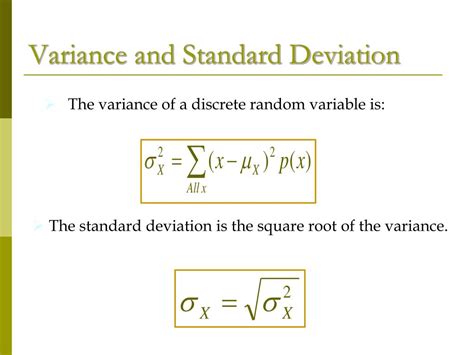 standard deviation related to variance