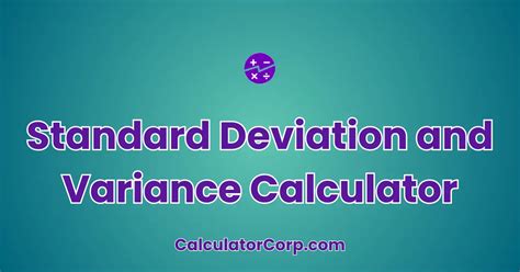 Standard Deviation To Variance Calculator