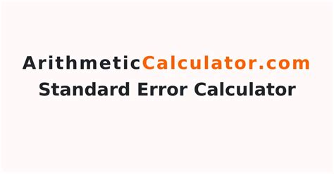 standard error calculator online