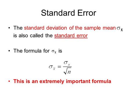 standard error definition simple