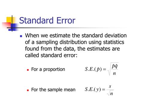 standard error definition with example