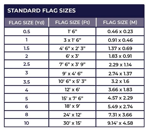 Standard Flag Size For School