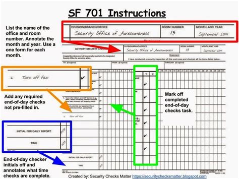 standard form 701 example