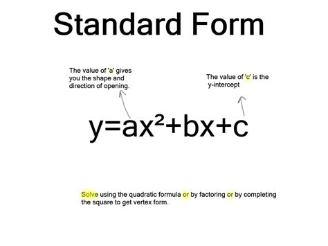 standard form math definition