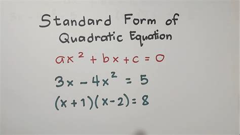 Standard Form Mathematical Expression