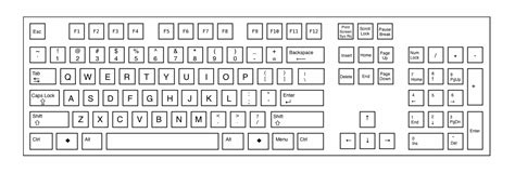 Standard Keyboard Drawing