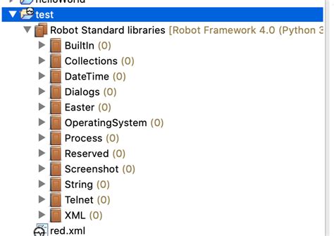 standard libraries in robot framework