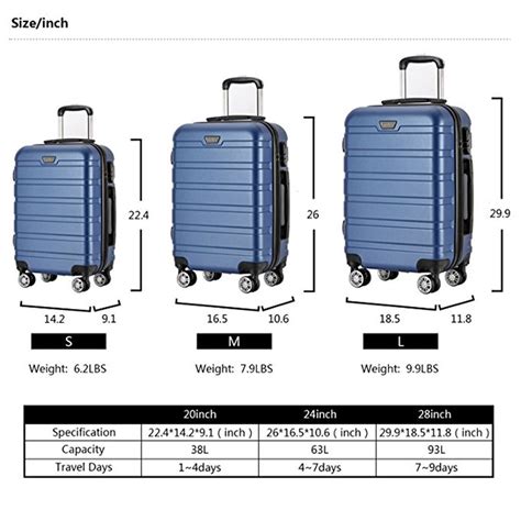 standard luggage size for checked baggage