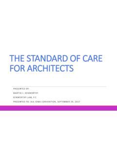 standard of care for architects and engineers