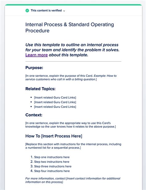 standard operating procedures examples pdf