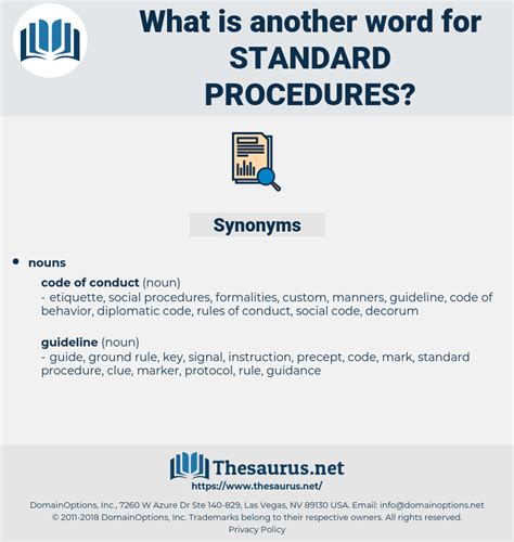 standard procedure synonym